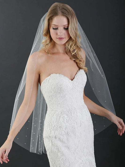 Classic Scattered Pearl Veil