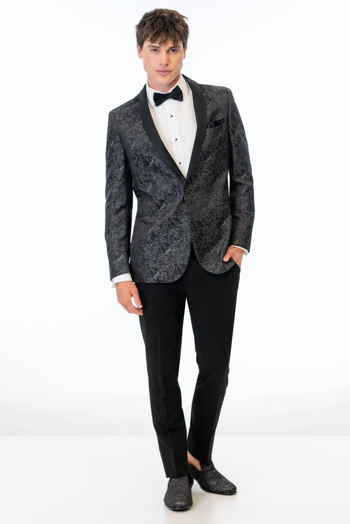 Paisley Slim Fit Tuxedo Coat