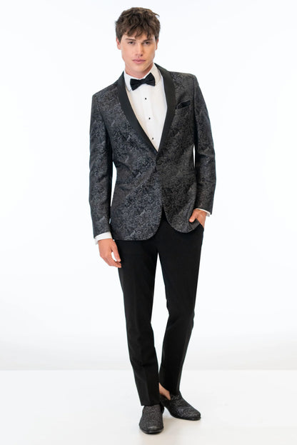 Paisley Slim Fit Tuxedo Coat