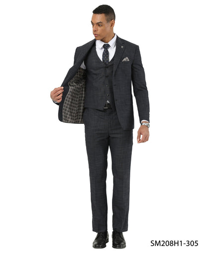 Crosshatch 3 Piece Suit