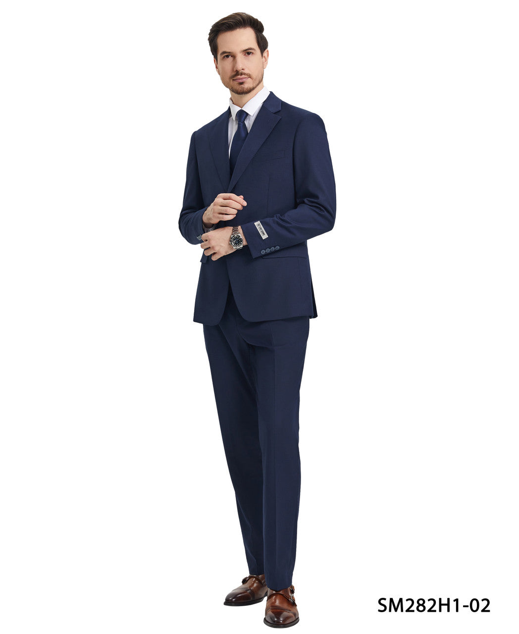 2 Button Solid 3pc Suit