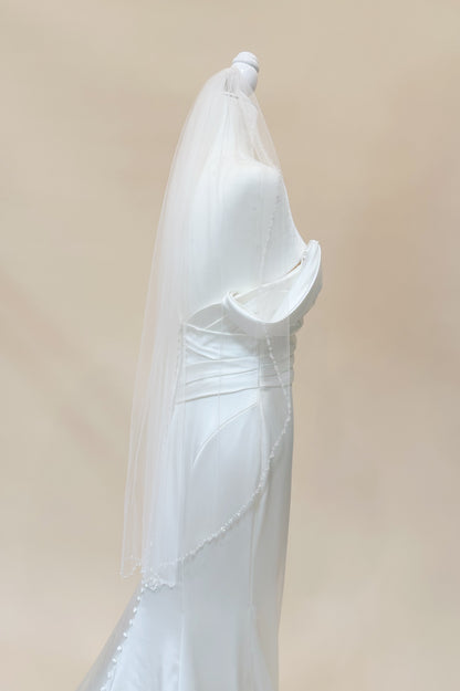 Crystal Beaded Edge Veil