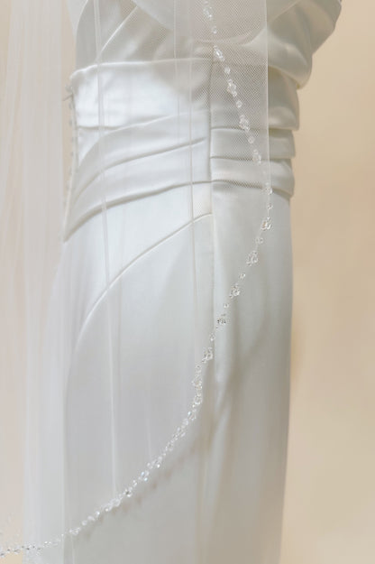 Crystal Beaded Edge Veil