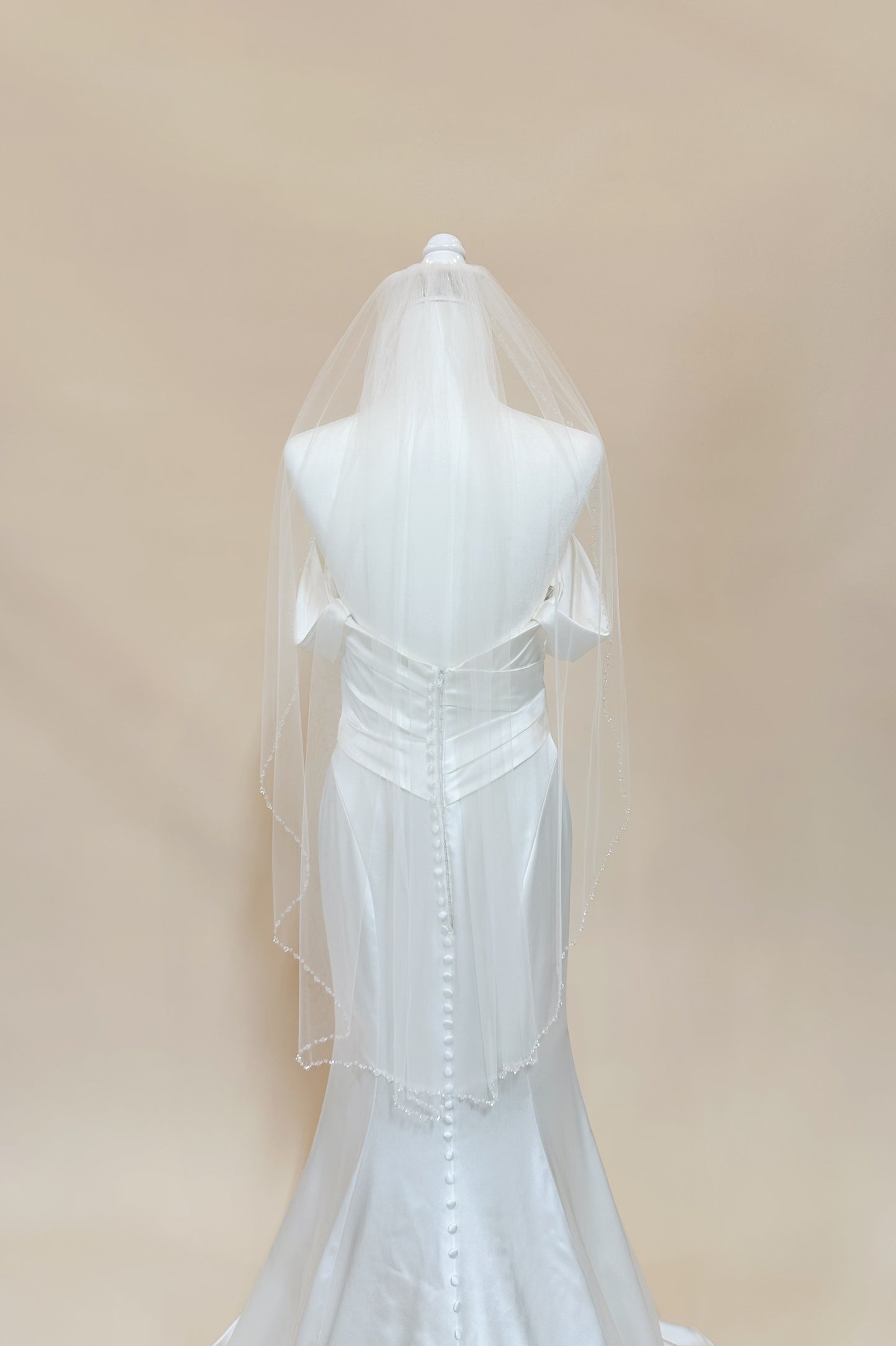 Crystal Beaded Edge Veil