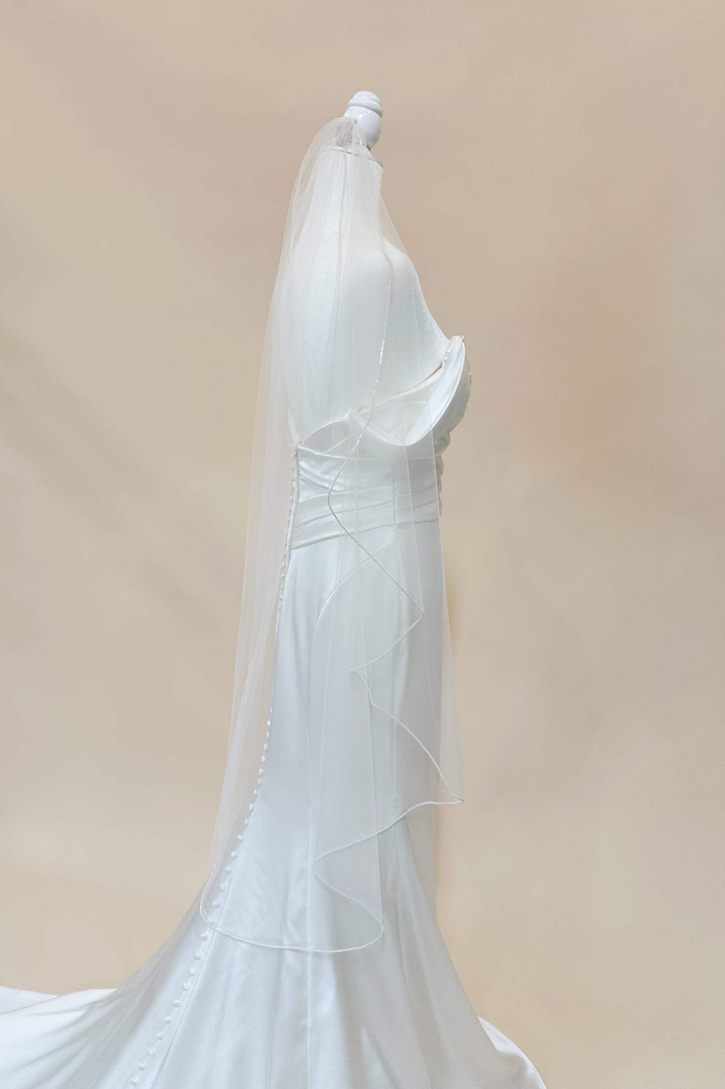 Delicate Beaded Veil