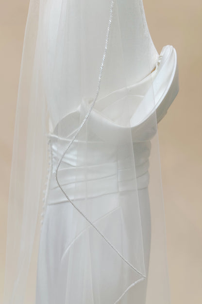 Delicate Beaded Veil