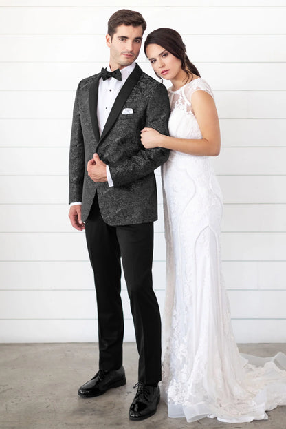 Paisley Slim Fit Tuxedo Coat